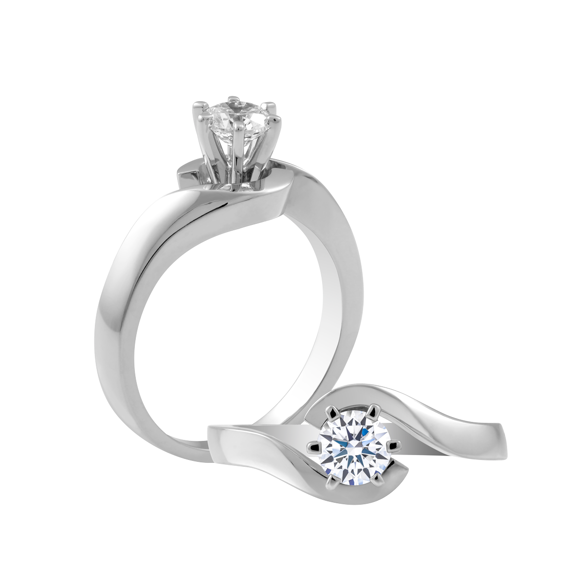 Ổ nhẫn nữ đính đá CZ vàng 14K Magnetic 3C