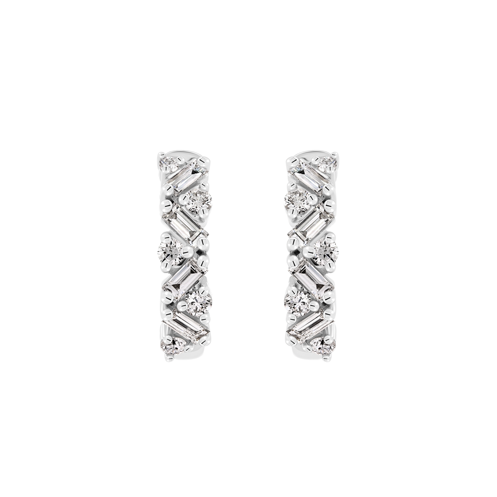 Hoa tai kim cương viên vàng 14K Jena A409 TD