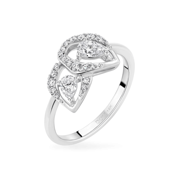 Nhẫn nữ kim cương viên vàng 14K Jena A129 TD