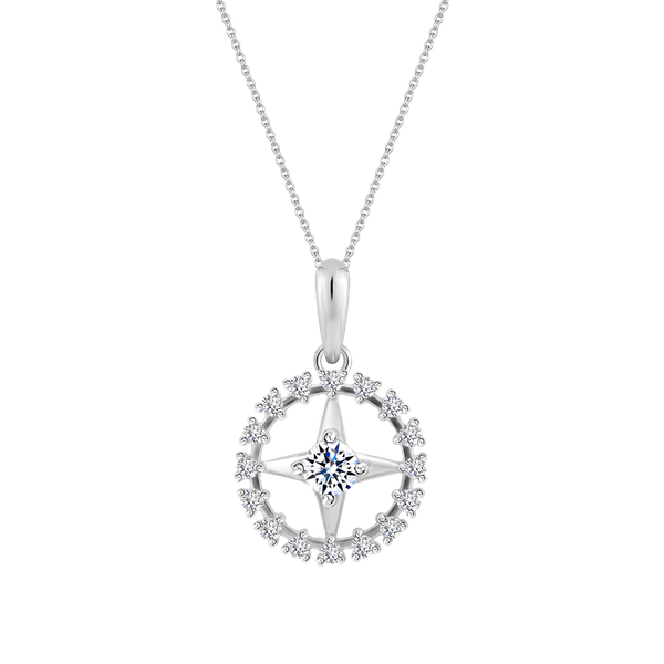 Mặt kim cương viên vàng 14K Emitily