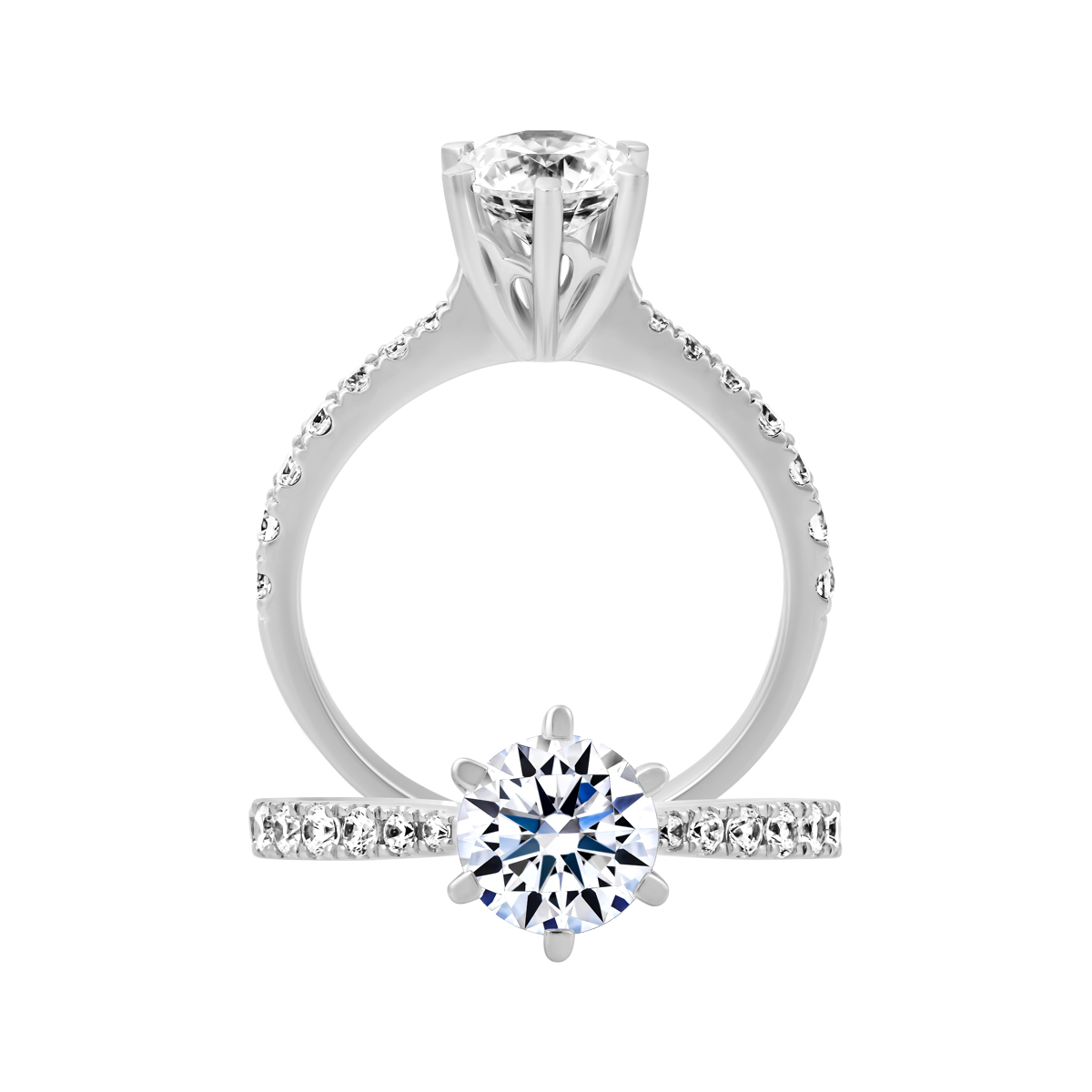Nhẫn nữ kim cương tấm vàng 14K Lurita 5C