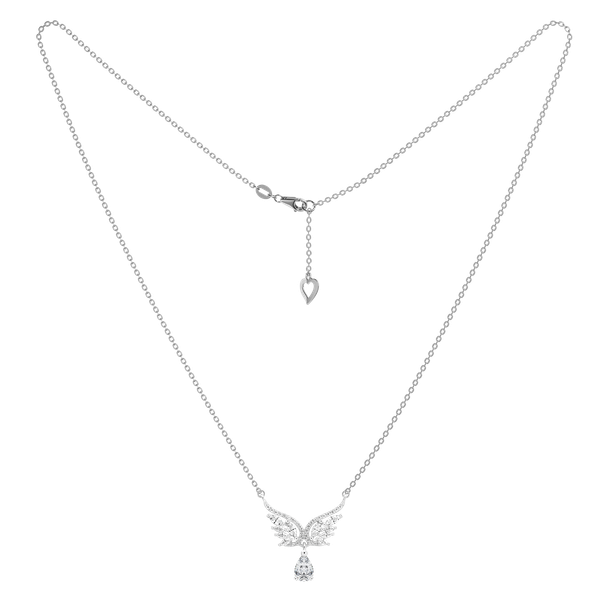 Dây liền mặt đính đá CZ vàng 18K Swanies