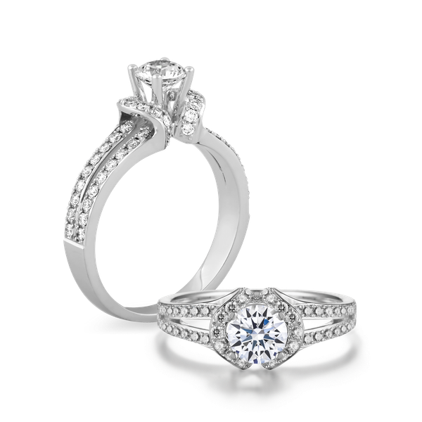 Nhẫn nữ kim cương tấm vàng 14K Daedal N 3C GVRG0245023