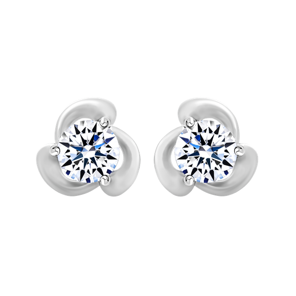 Hoa tai kim cương viên vàng 14K Fatina GIA 3C GVER0103687M