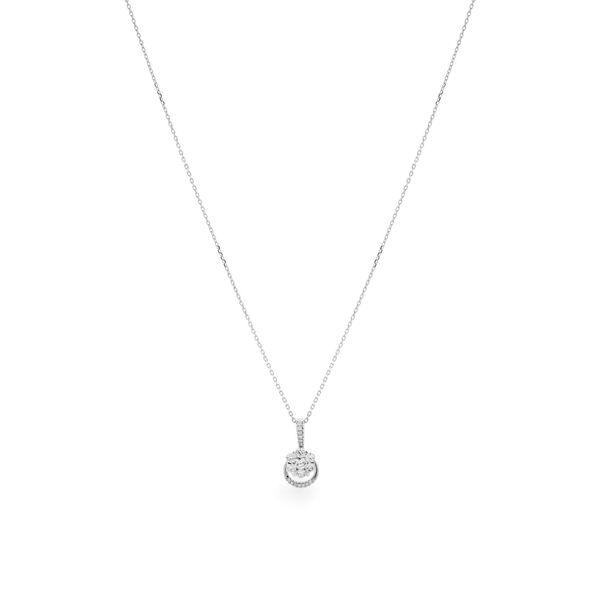 Dây liền mặt kim cương viên vàng 14K Jena A249 TD