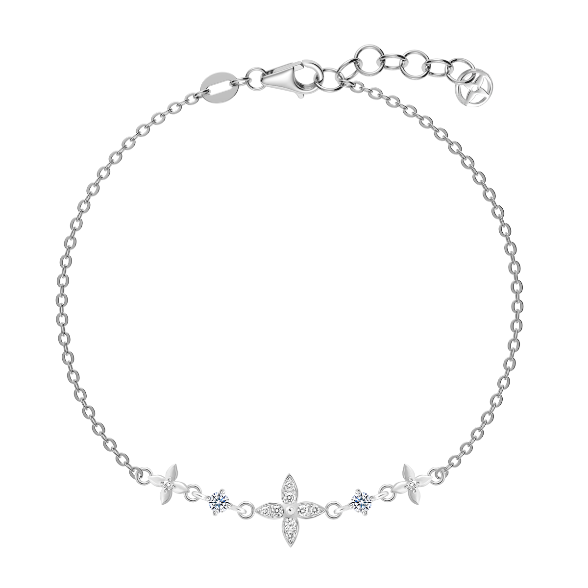 Dây tay kim cương viên vàng 14K Elvior TD