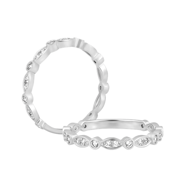 Nhẫn nữ kim cương viên vàng 18K Pleasant V2