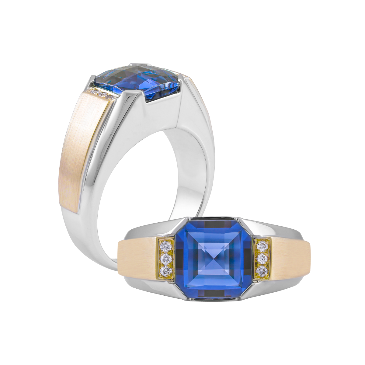 Nhẫn nam kim cương tấm vàng 14K Billy 1 S.SAP WY