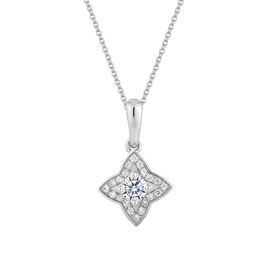 Ổ mặt kim cương tấm vàng 14K Lovely Star 2C
