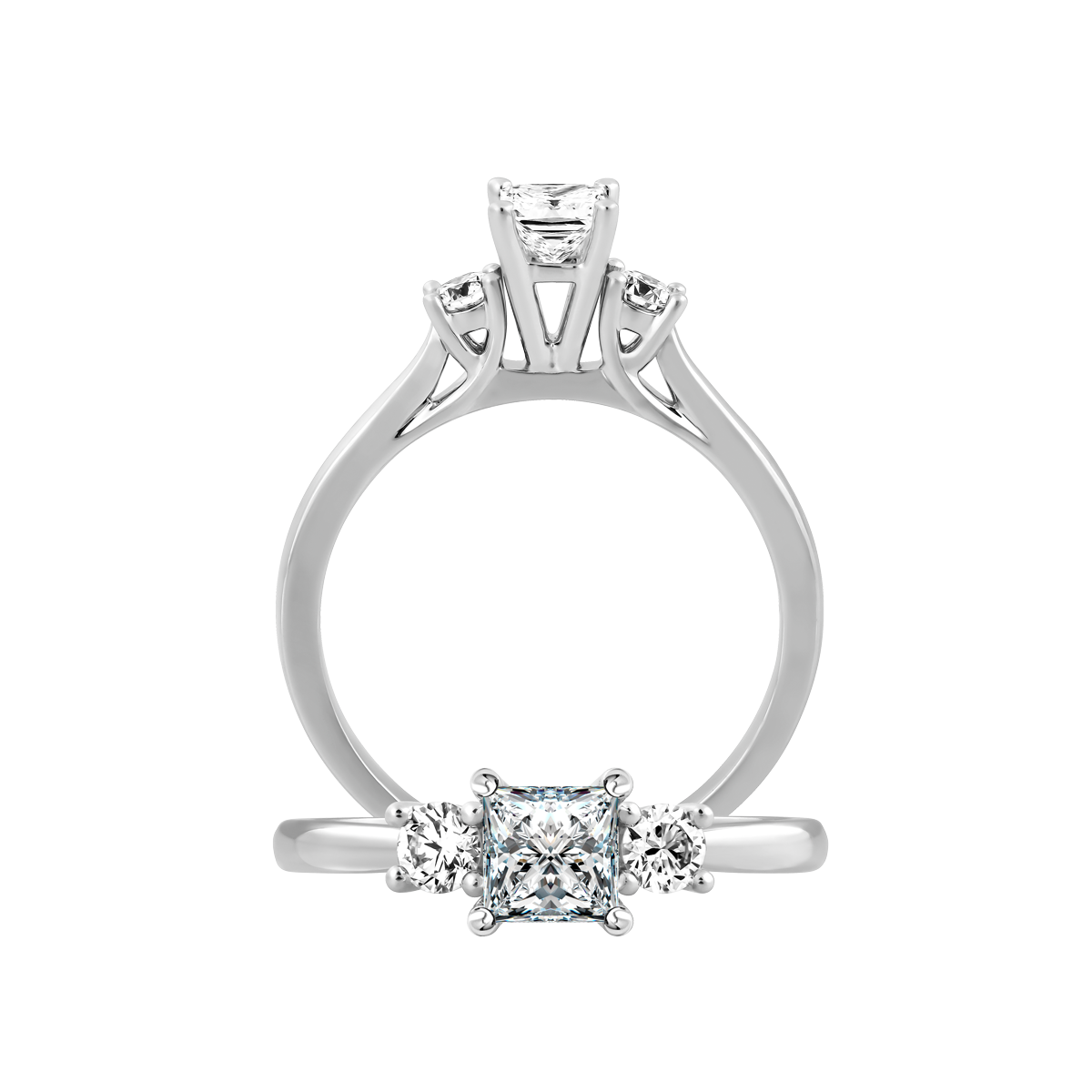 Nhẫn nữ kim cương viên vàng 14K Lucasta PR 2C