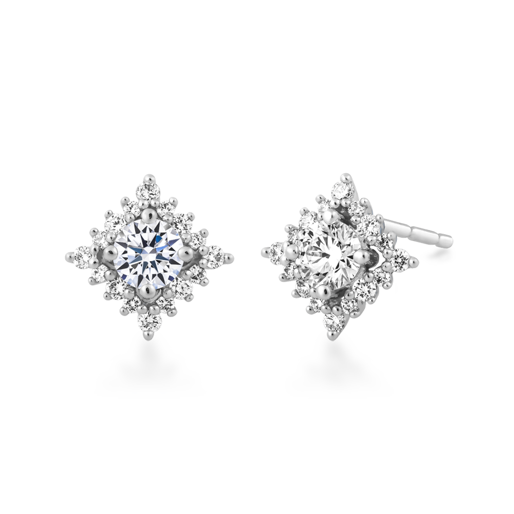 Hoa tai kim cương 8 Hearts & Arrows vàng 14K Oriflame H&A 2C GVER0089511