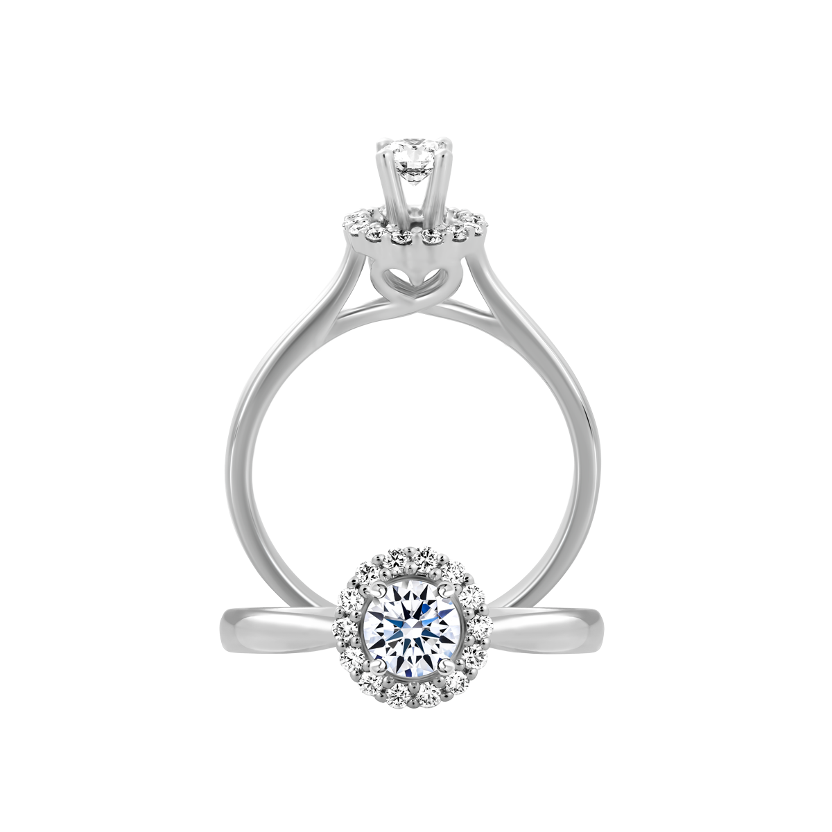 Nhẫn nữ kim cương 8 Hearts & Arrows vàng 14K Lavishy N H&A 2C GVRG0274502