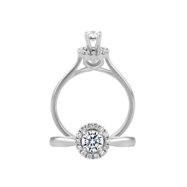 Nhẫn nữ kim cương 8 Hearts & Arrows vàng 14K Lavishy N H&A 2C