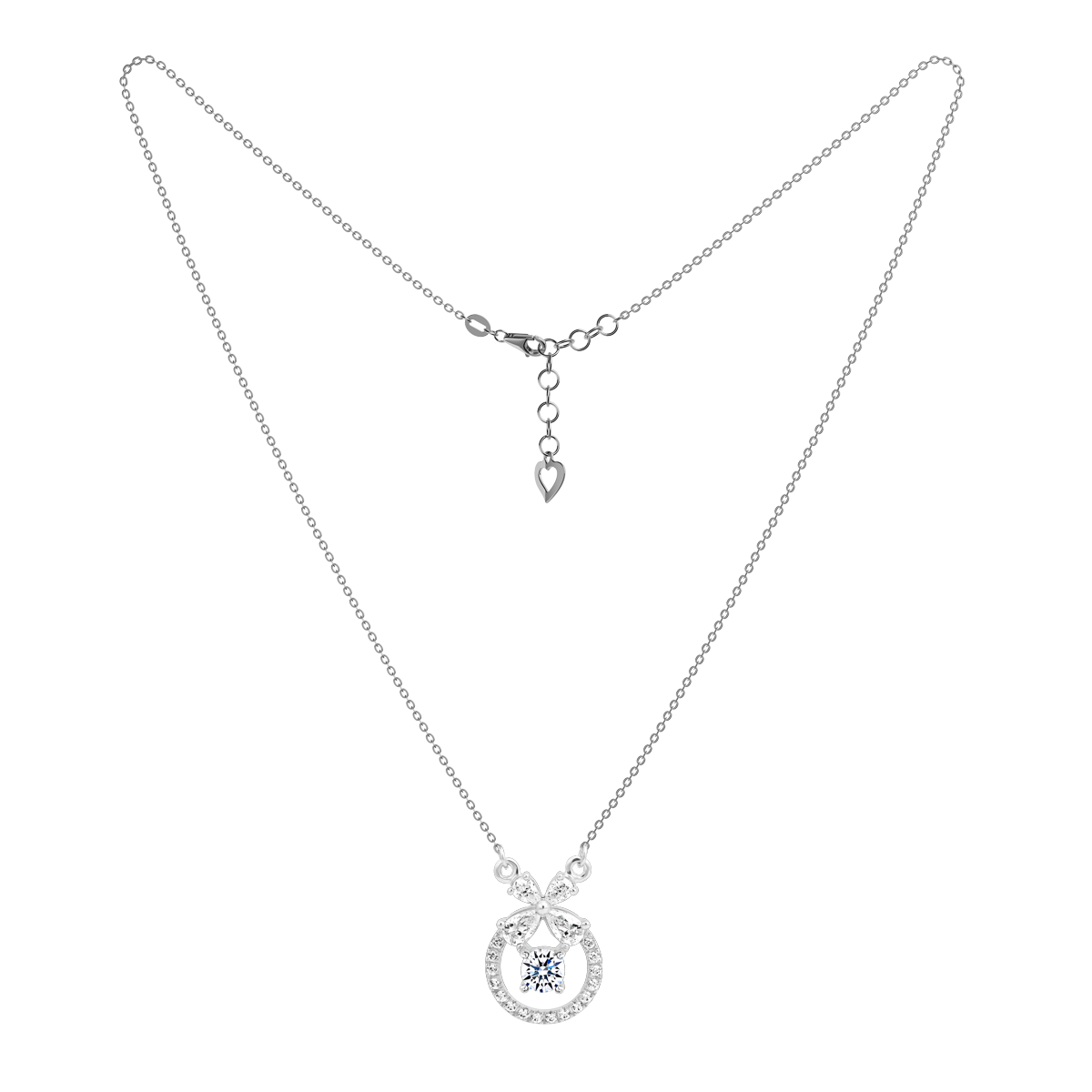 Dây liền mặt đính đá CZ vàng 18K Usable 2