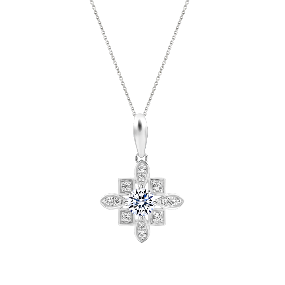 Mặt đính đá CZ vàng 10K Artistic 2C