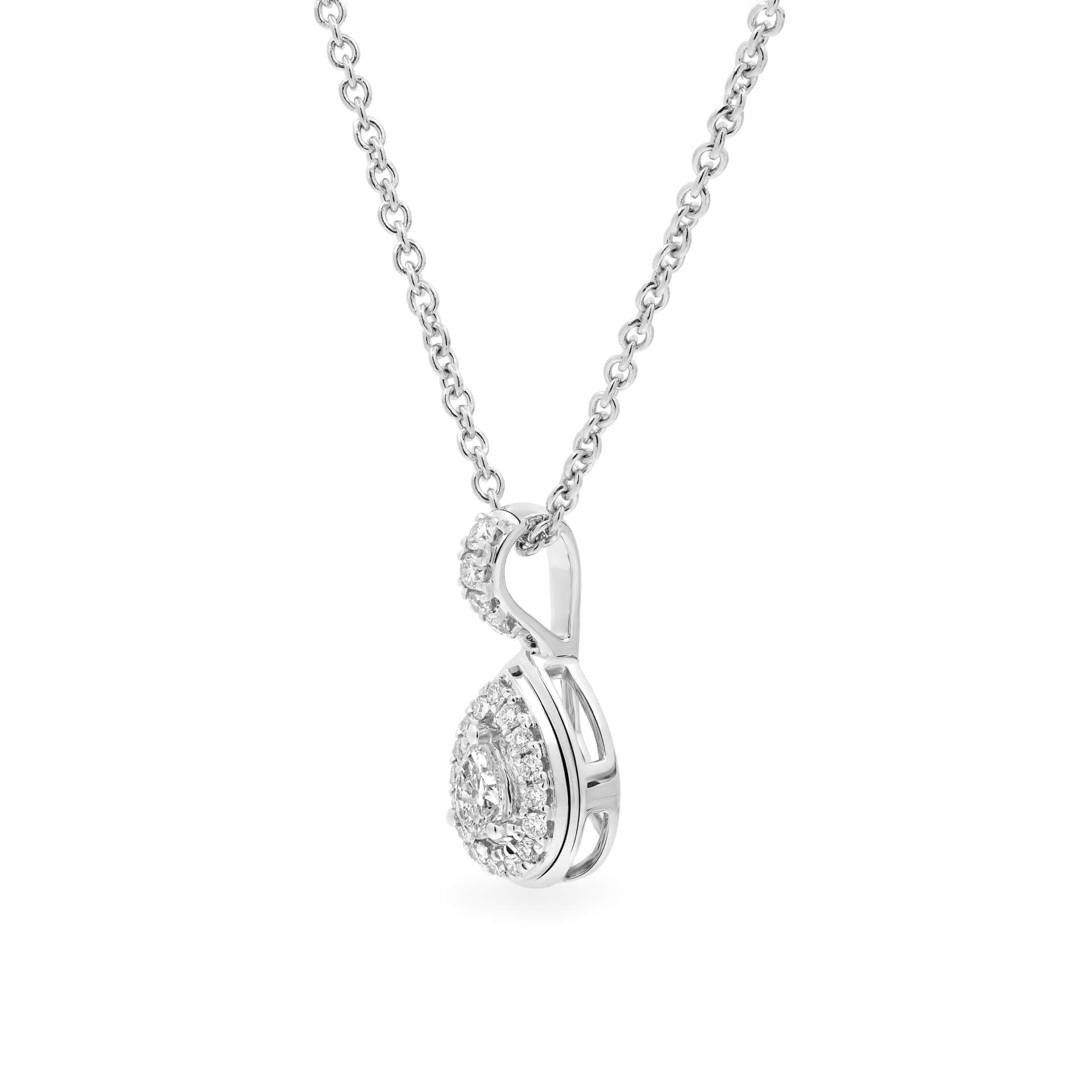 Dây liền mặt kim cương viên vàng 14K Jena A081 TD