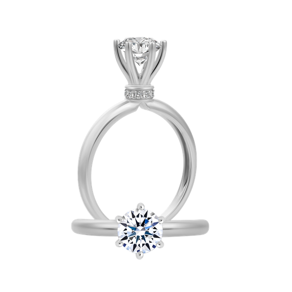 Nhẫn nữ kim cương tấm vàng 14K Lightsome 1CT