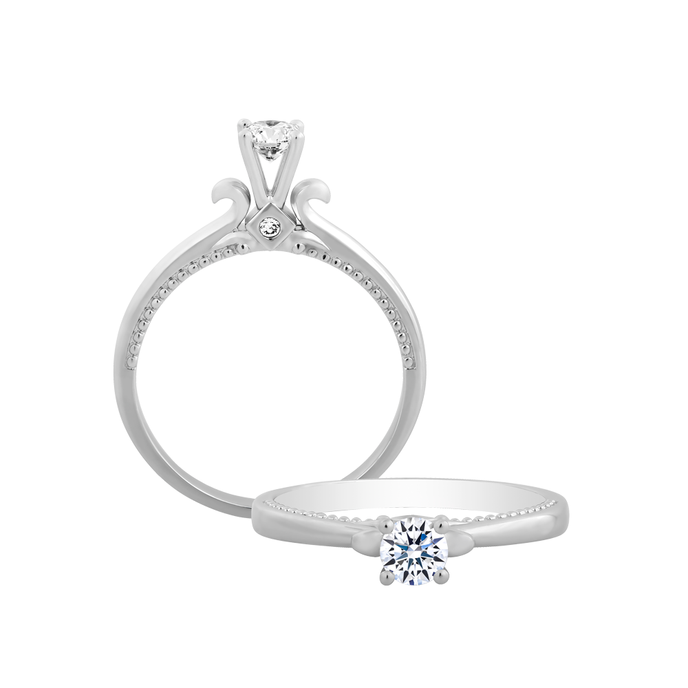 Nhẫn nữ kim cương 8 Hearts & Arrows vàng 14K Sarah H&A 2C