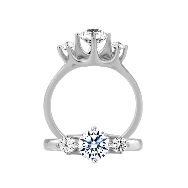 Nhẫn nữ kim cương tấm vàng 14K Pure love 1CT