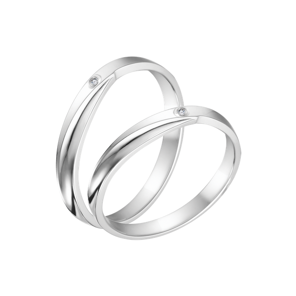 Nhẫn cưới nữ kim cương viên vàng 14K Valetry F