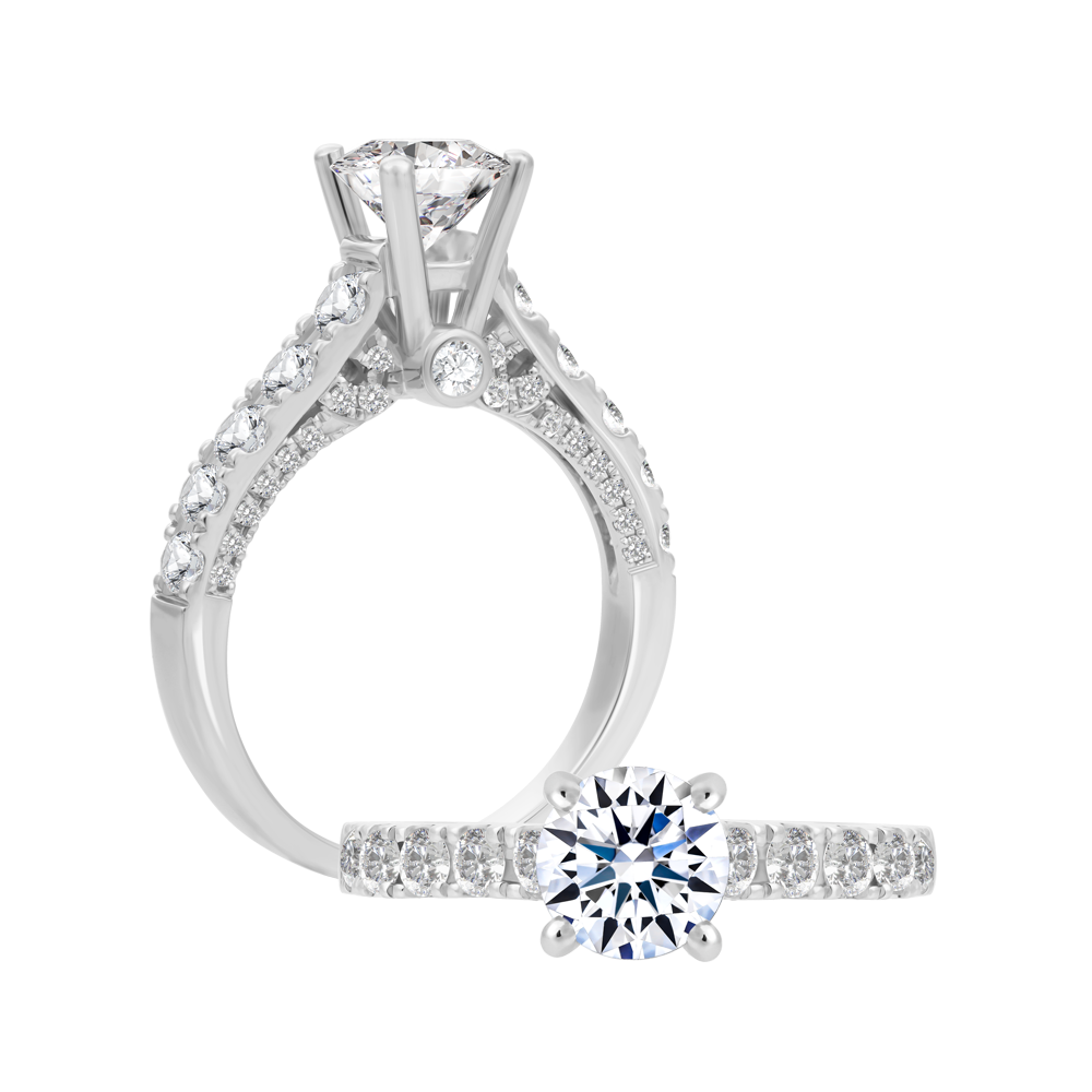 Nhẫn nữ đính đá CZ vàng 14K Grandness 1CT
