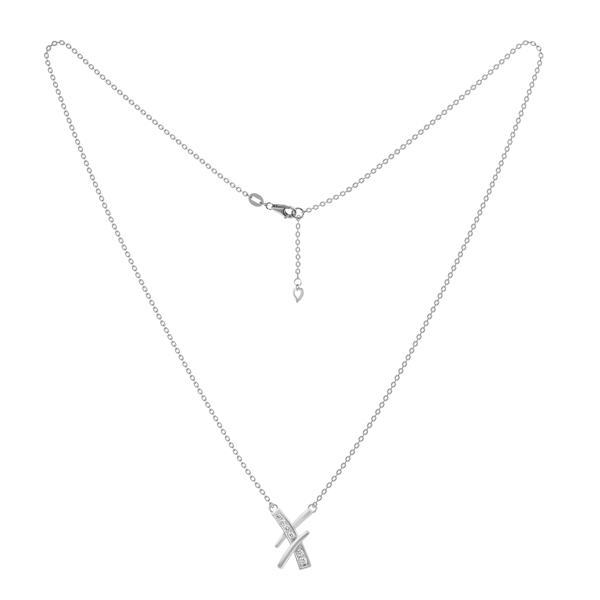 Dây liền mặt kim cương viên vàng 14K Xavier