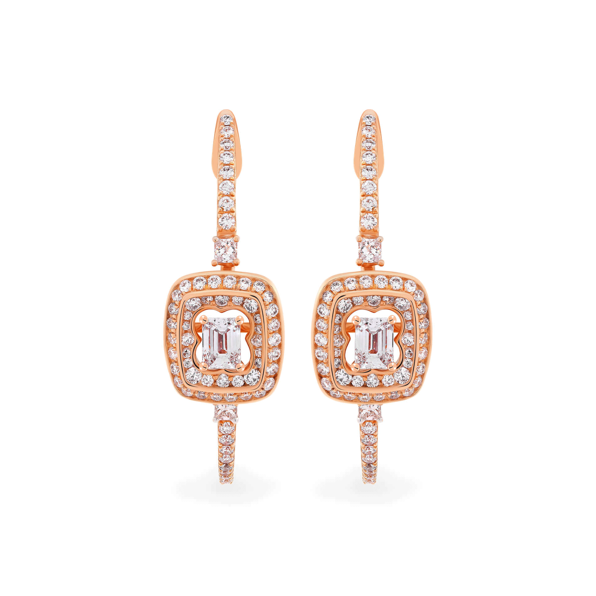 Hoa tai kim cương viên vàng 18K Jena A644 TD