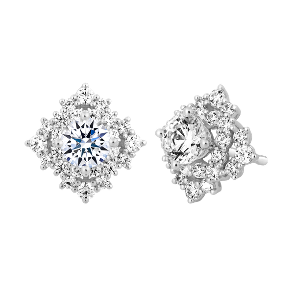 Hoa tai đính đá CZ vàng 14K Beatrice N 3C