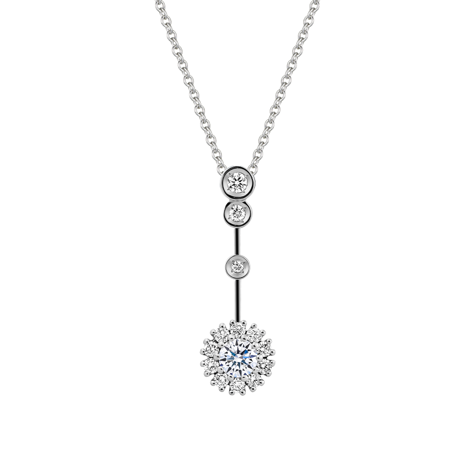 Mặt kim cương tấm vàng 14K Peony N 3C