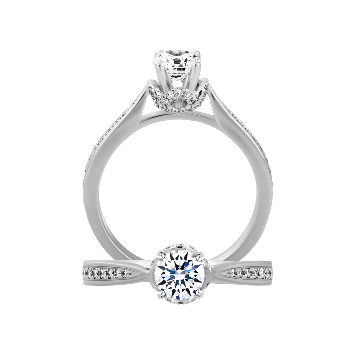 Nhẫn nữ kim cương tấm vàng 14K Selection N 5C GVRG0199625