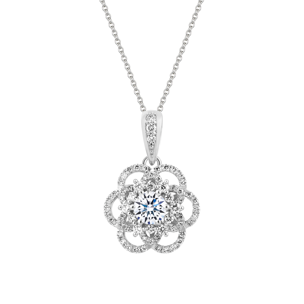 Mặt kim cương viên vàng 14K Canation GIA 3C