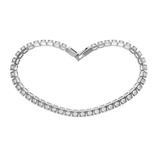 Lắc đính đá CZ vàng 10K Squarty D