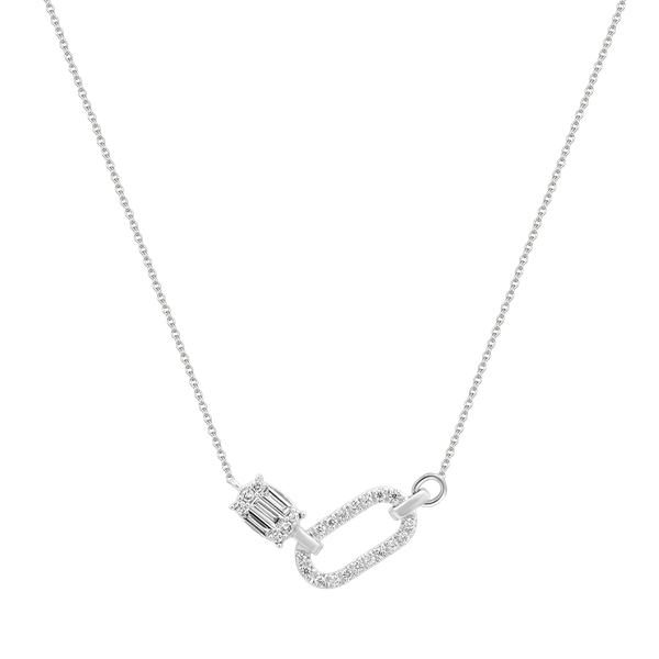 Dây liền mặt kim cương viên vàng 14K Jena A207 TD