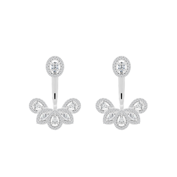 Hoa tai kim cương viên vàng 18K Jena A386 TD