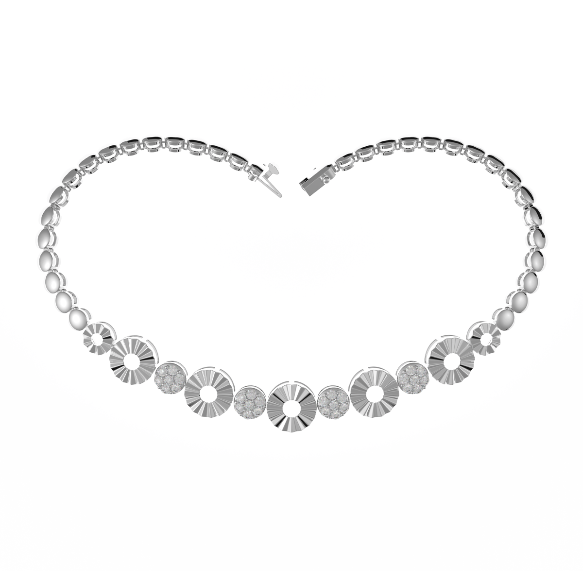 Lắc đính đá CZ vàng 14K Clearly