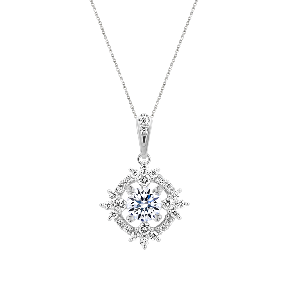 Mặt kim cương tấm vàng 14K Gleeny 2C