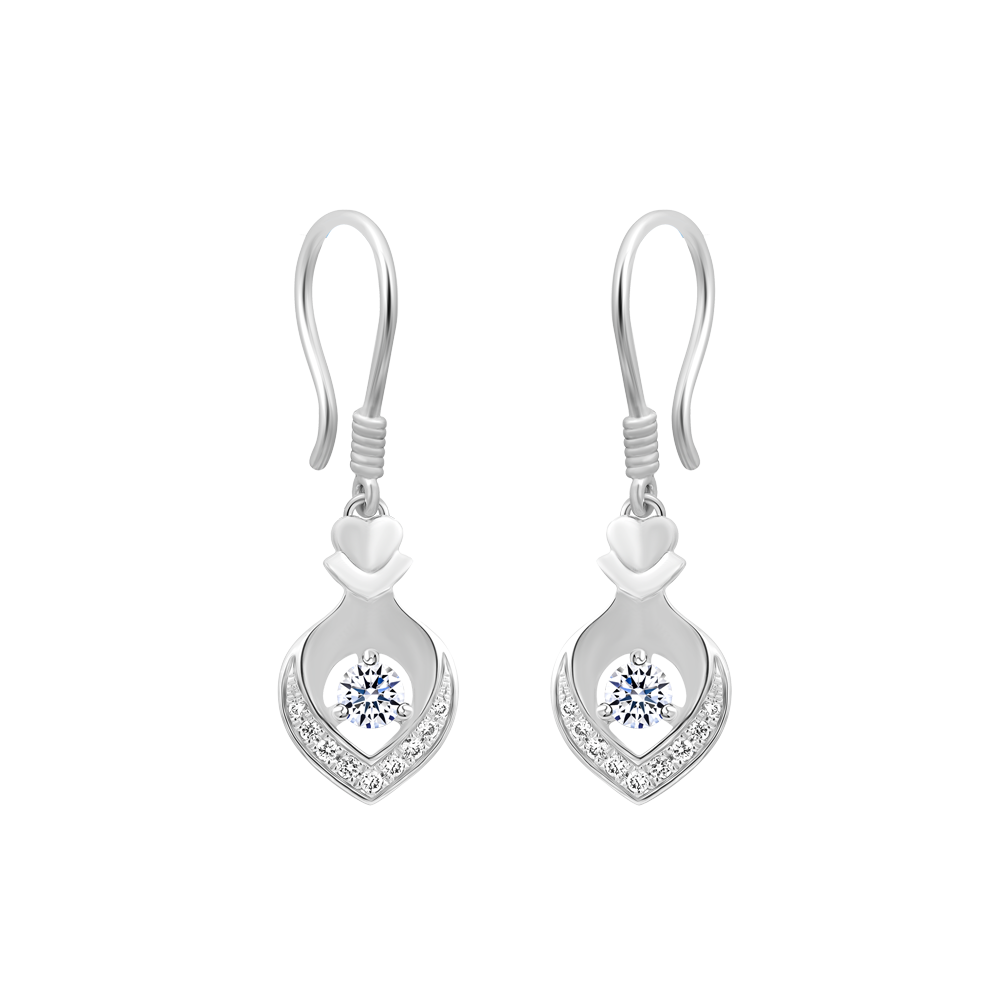 Hoa tai kim cương vàng 14K Nevis 5p