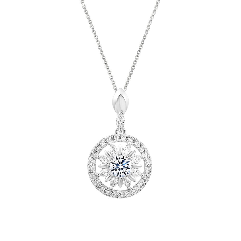 Mặt đính đá CZ vàng 14K Clareting 3C