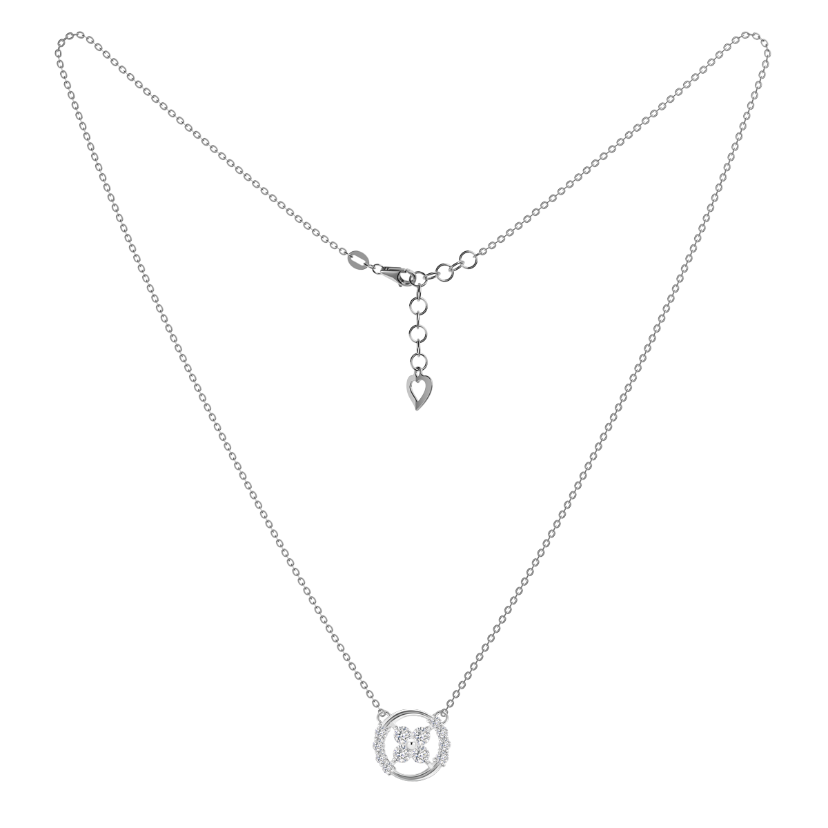 Dây liền mặt đính đá CZ vàng 18K Judicious