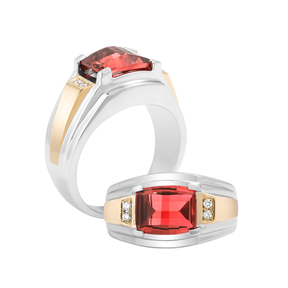 Nhẫn nam kim cương tấm vàng 14K Hemera S.GAR WY