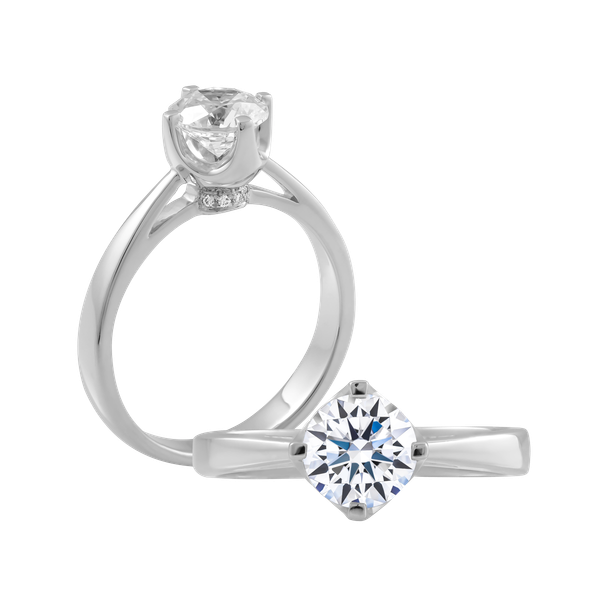 Nhẫn nữ kim cương tấm vàng 14K Villeta 1CT