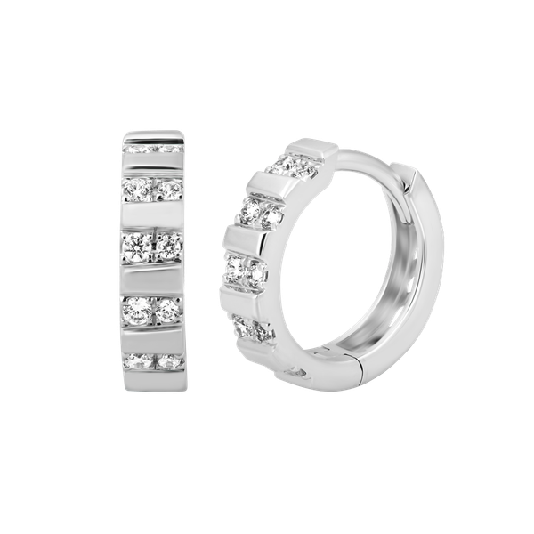 Hoa tai kim cương viên vàng 14K Dulcet