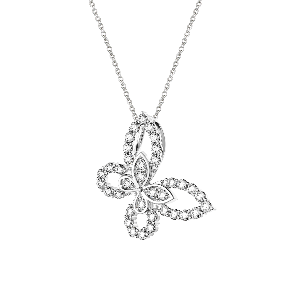 Mặt đính đá CZ vàng 10K Butterfly WS