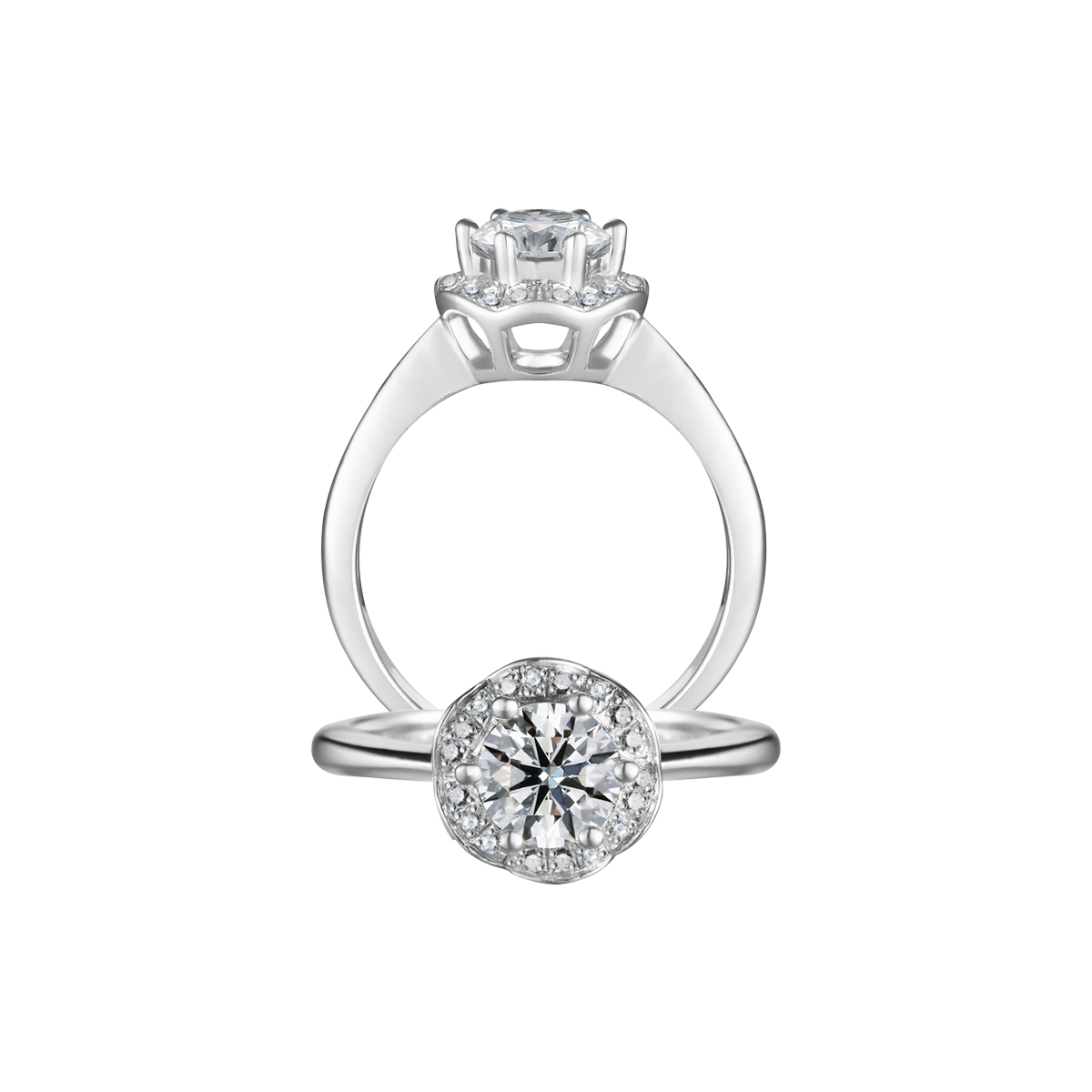 Nhẫn nữ kim cương tấm vàng 14K Gentle N 1CT