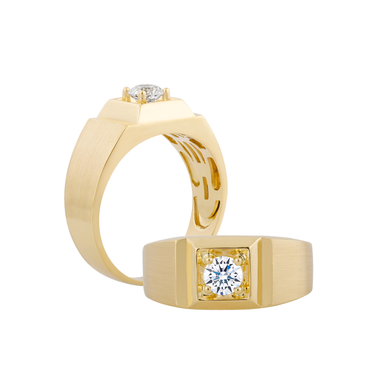 Nhẫn nam đính đá CZ vàng 14K Skillful N 1CT Y