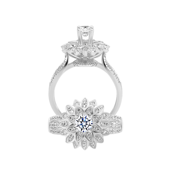 Nhẫn nữ đính đá CZ vàng 18K Lotusing 3C