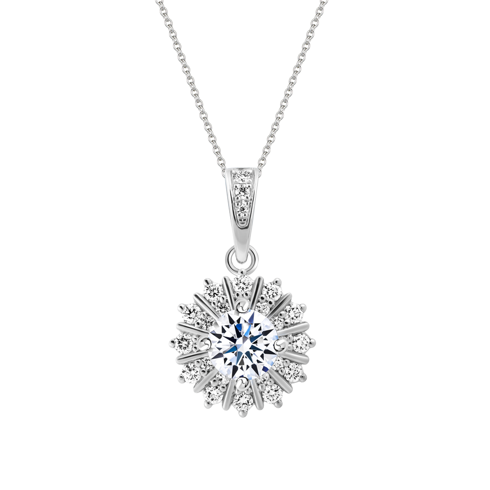 Mặt đính đá CZ vàng 14K Gorgeous 3C