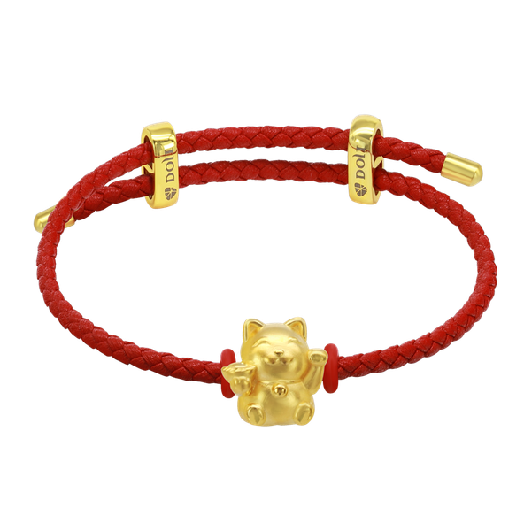 Lắc Vàng 24K Maneki Neko CB500457 5D