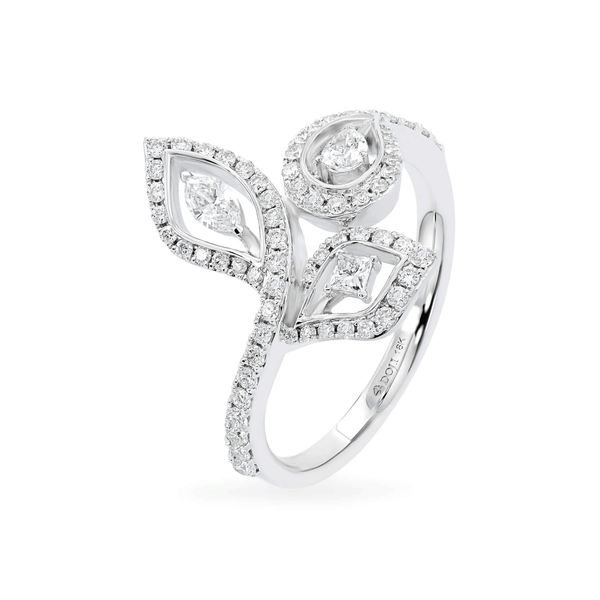 Nhẫn nữ kim cương viên vàng 18K Jena A303 TD