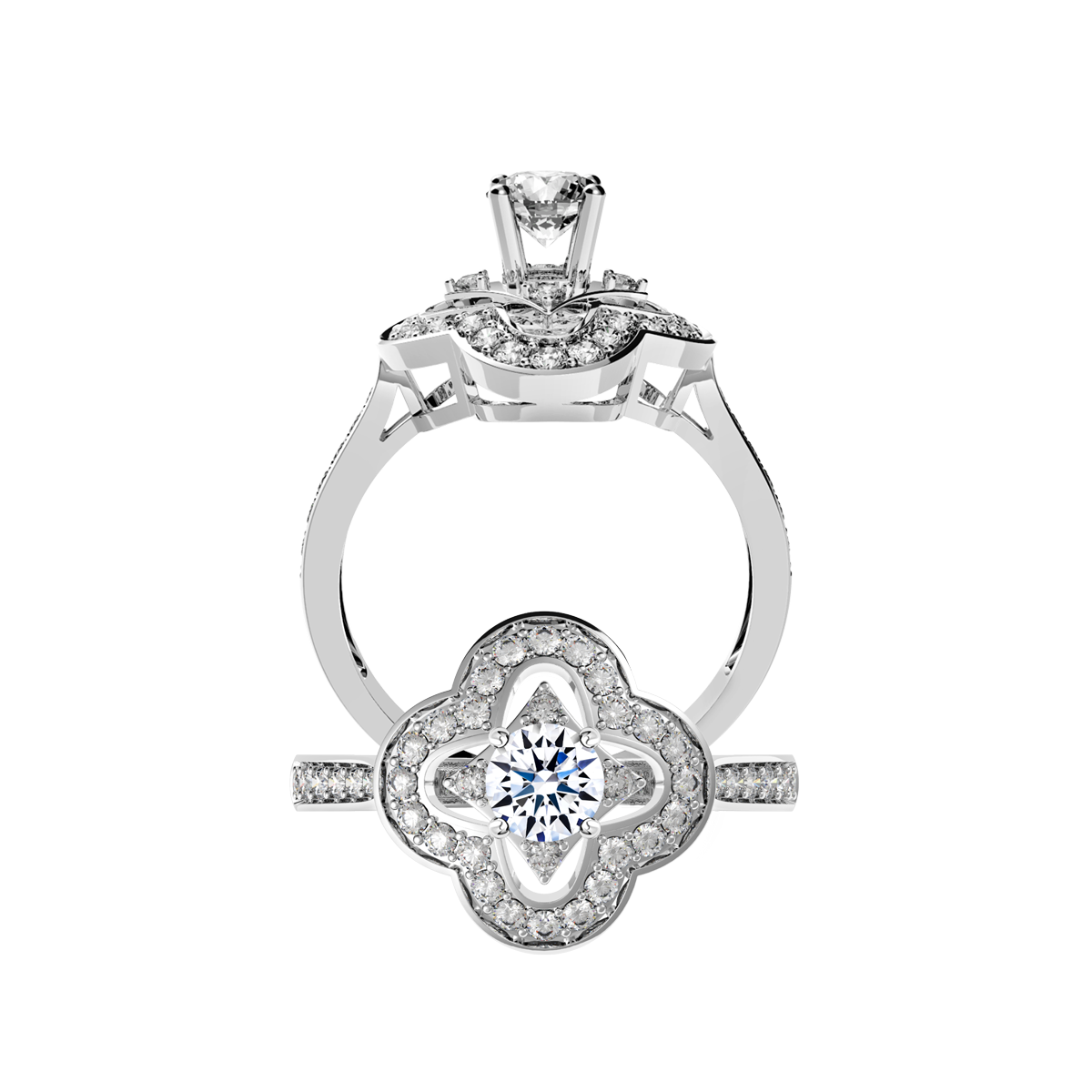 Nhẫn nữ đính đá CZ vàng 10K Delighting 5C